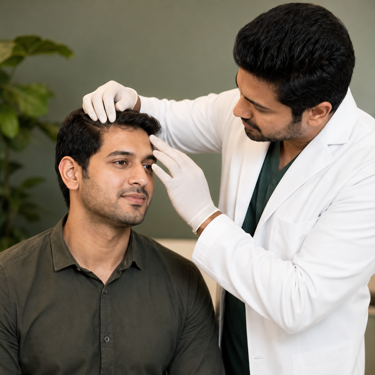 Hair and scalp evaluation by a medical specialist