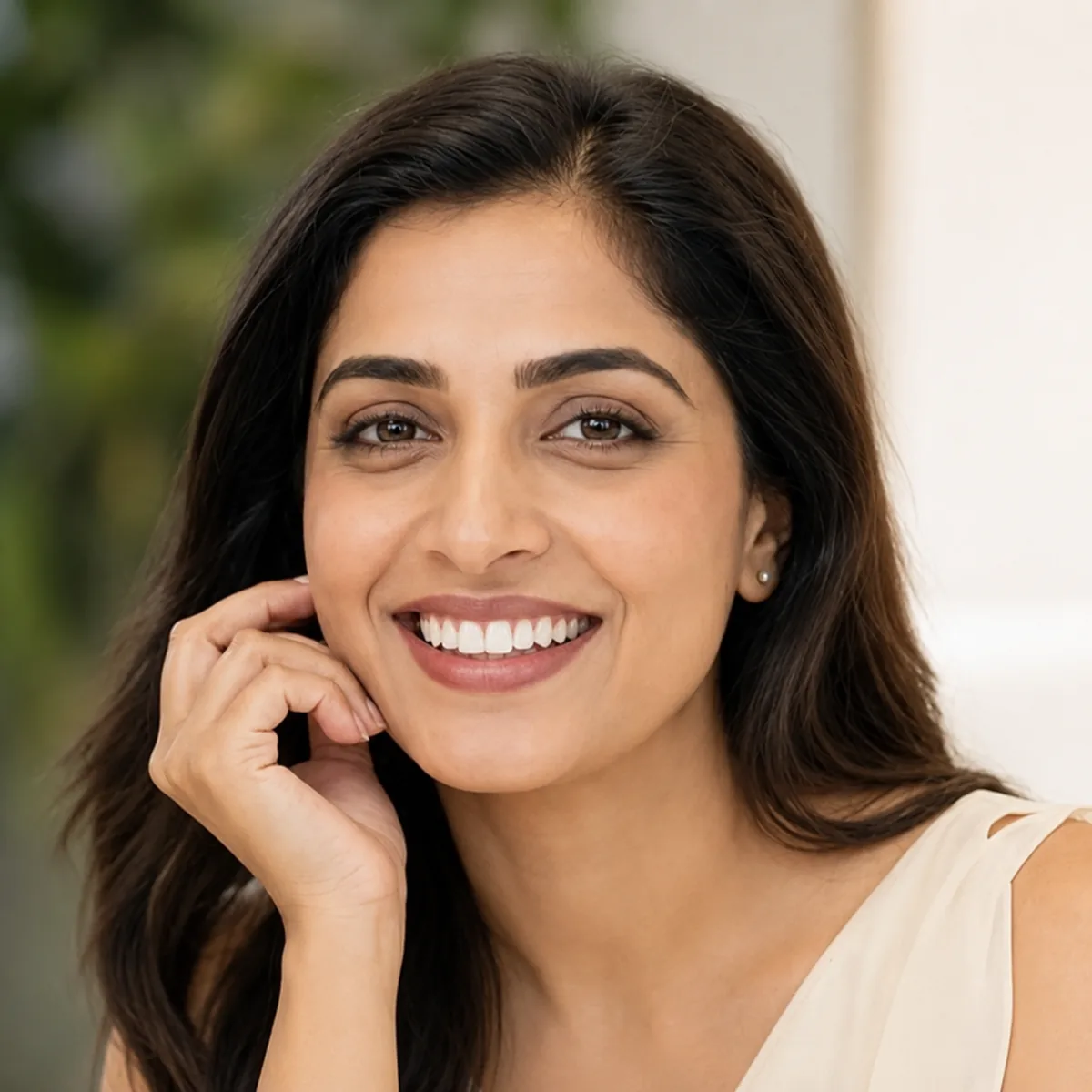 Smiling patient representing cosmetic dental care
